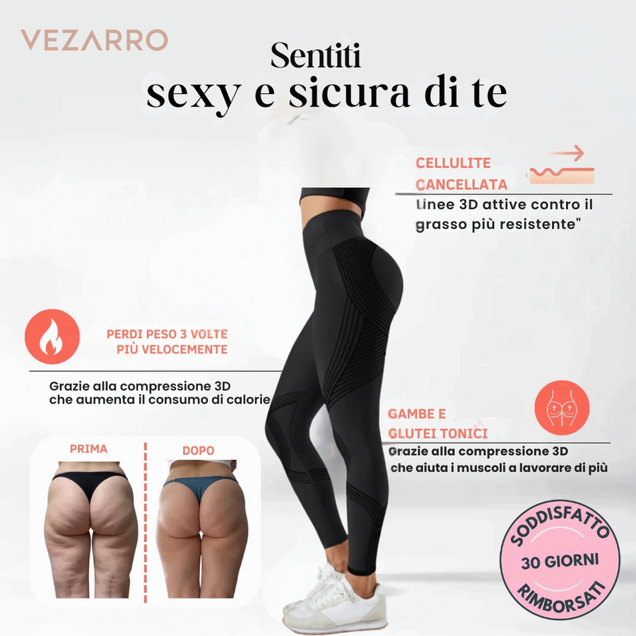 Leggings 3D Vezarro – Ridefinisci la tua silhouette senza sforzo.